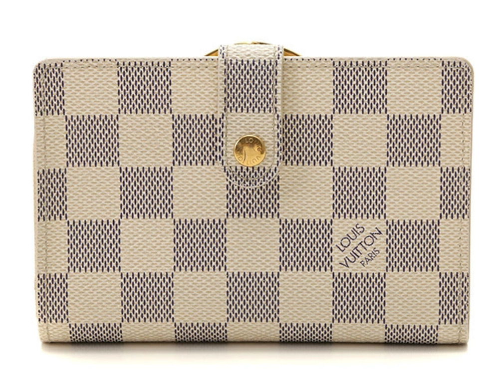 LOUIS VUITTON Wallet Accessories Portefeuille Viennois Damier Azur White